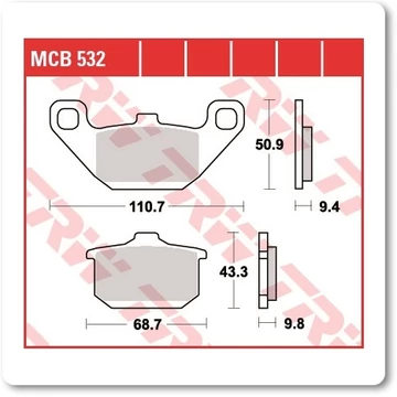 Fékbetét TRW Lucas MCB532 /FT3061 /FDB339 Fékbetét TRW Lucas MCB532 /FT3061 /FDB339