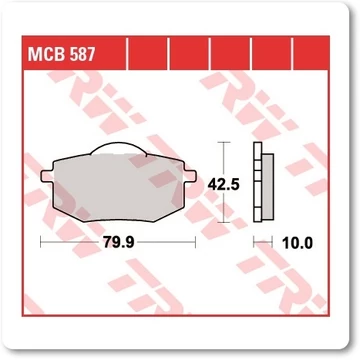 Fékbetét TRW Lucas MCB587 Fékbetét TRW Lucas MCB587