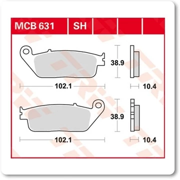 Fékbetét TRW Lucas MCB631 Fékbetét TRW Lucas MCB631