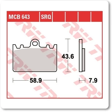 Fékbetét TRW Lucas MCB643 Fékbetét TRW Lucas MCB643