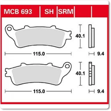 Fékbetét TRW Lucas MCB693