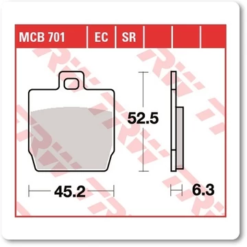Fékbetét TRW Lucas MCB701 Fékbetét TRW Lucas MCB701