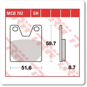 Fékbetét TRW Lucas MCB702