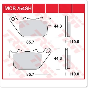Fékbetét TRW Lucas MCB754SH /FDB2108 Fékbetét TRW Lucas MCB754SH /FDB2108