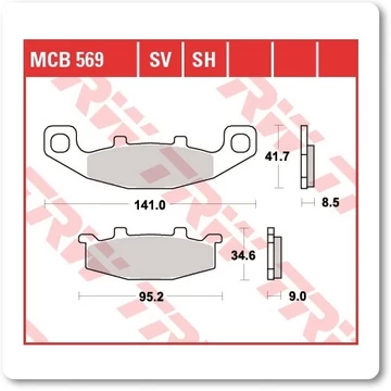 Fékbetét TRW Lucas MCB569SV /FDB481 Fékbetét TRW Lucas MCB569SV /FDB481
