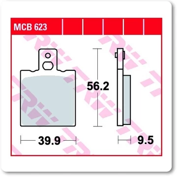 Fékbetét TRW Lucas MCB623 Fékbetét TRW Lucas MCB623