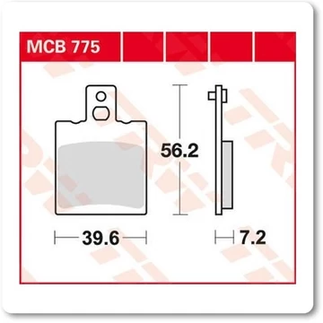 Fékbetét TRW Lucas MCB775  Fékbetét TRW Lucas MCB775