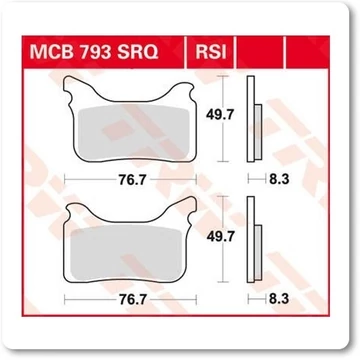 Fékbetét TRW Lucas MCB793RSI / Fékbetét TRW Lucas MCB793RSI /