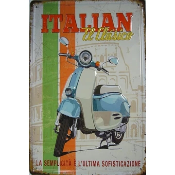 fémtábla 20x30 Vespa Italian El Classico
