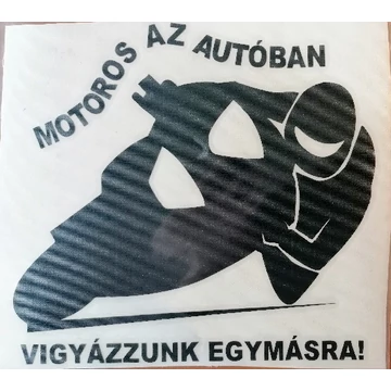 Matrica Motoros az autóban