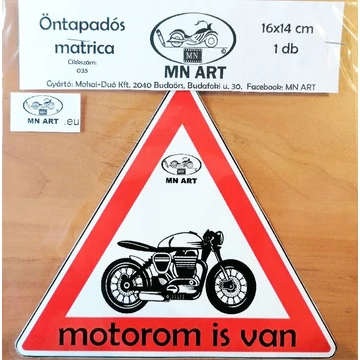 Matrica háromszög Motorom is van Matrica háromszög Motorom is van