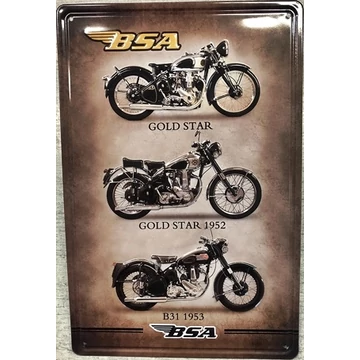 fémtábla 20x30 BSA vintage álló