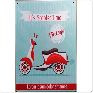 Fémtábla 20x30 Vintage I'ts Scooter