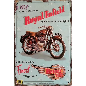 fémtábla 20x30 Royal Enfield