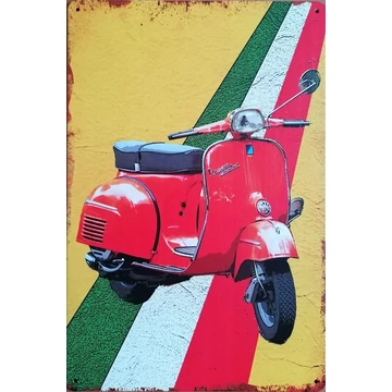 Fémtábla 20x30 Vespa piros