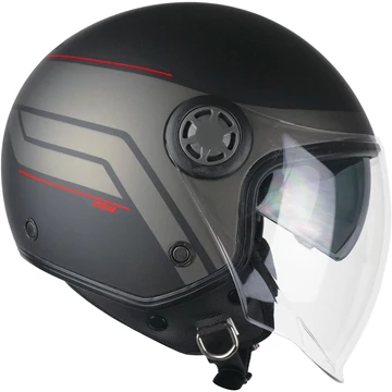 CGM SKA-P 1SHG ZEN CITY Matt Fekete/Piros L robogó bukósisak