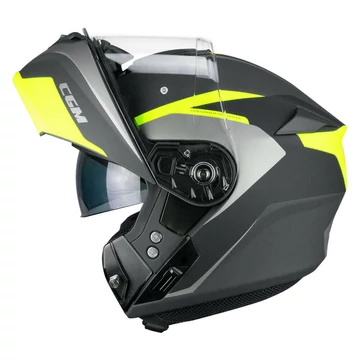 CGM 568G BER DRESDA Matt Fekete/fluo L felnyitható bukósisak