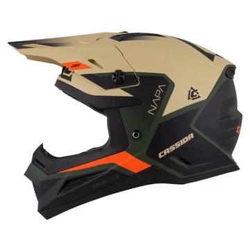 Cassida Cross Cup 2 Napa sand/green/orange/matt black L cross bukósisak