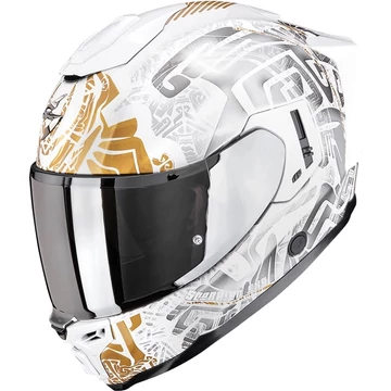 Scorpion EXO-1500 Air Apus Pearl White / Grey / Gold M
