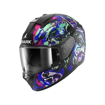 Shark Ridill 2 Raging Beast S mfekete/lila/zöld zárt bukósisak
