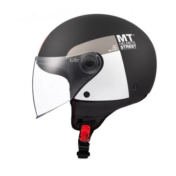 MT Street S Inboard D2 matt fekete/szürke/fehér L robogó sisak