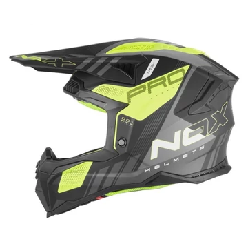 NOX N634 Storm matt fekete neon L