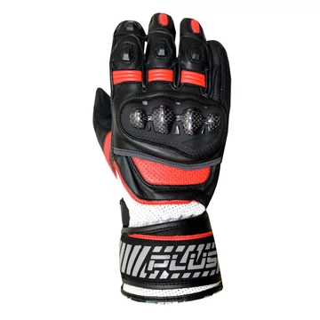 Plus Racing Street Pro fekete-piros L motoros kesztyű 