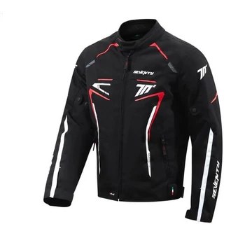 Seventy Degrees SD-JR65 Piston fekete/fehér/piros 2XL motoros kabát
