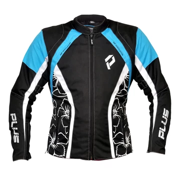 Plus Racing Sarah fekete/kék L női motoros kabát