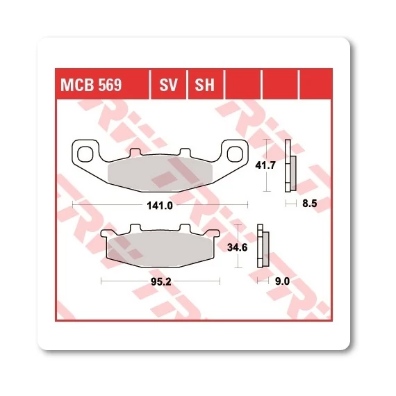 Fékbetét TRW Lucas MCB569SV /FDB481
