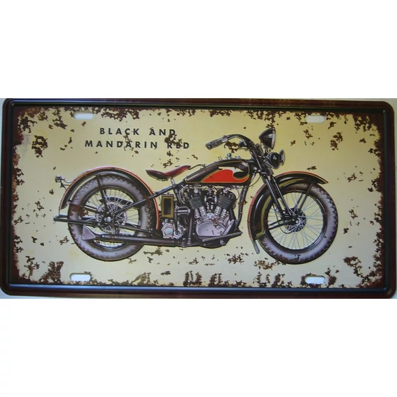 Fémtábla 30x15 Black and Mandarin 