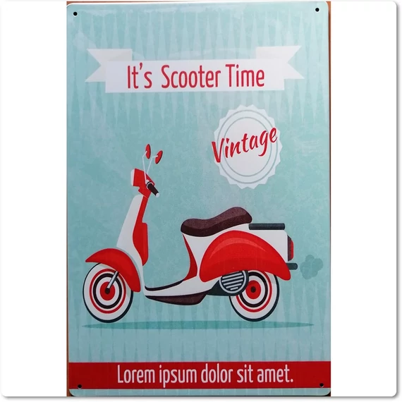 Fémtábla 20x30 Vintage I'ts Scooter