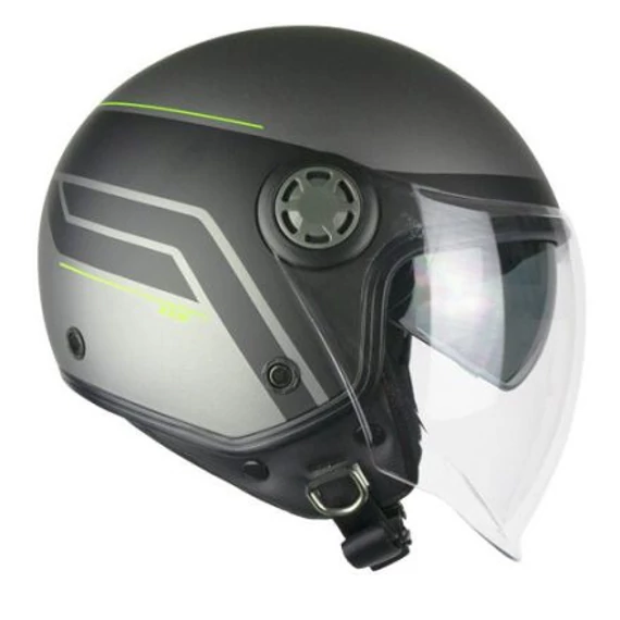 CGM SKA-P 1SHG ZEN CITY Matt Fekete/szürke/fluo XL robogó bukósisak