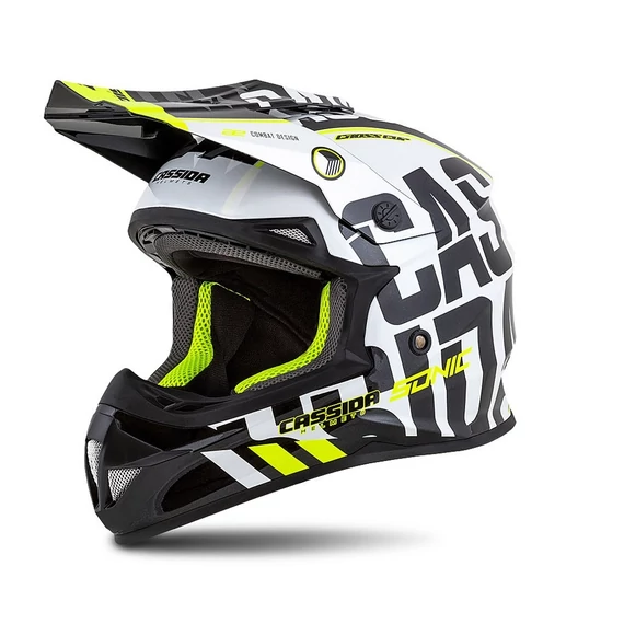 Cassida Cup Sonic black/white/yelfluo XL cross bukósisak