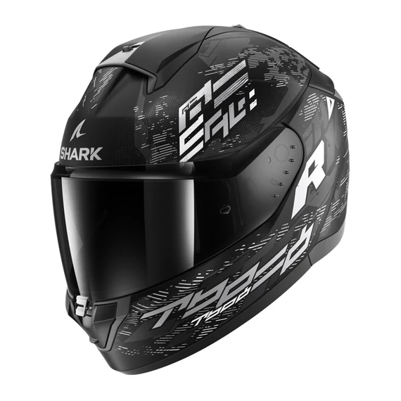 Shark Ridill 2 Molokai fekete-fehér-ezüst L zárt motoros bukósisak