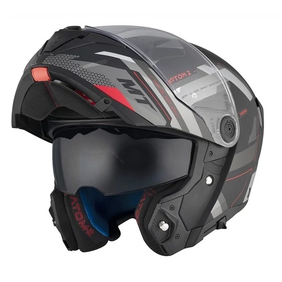 MT Atom2 SV  Bast D5 matt fekete/piros/szürke XXL