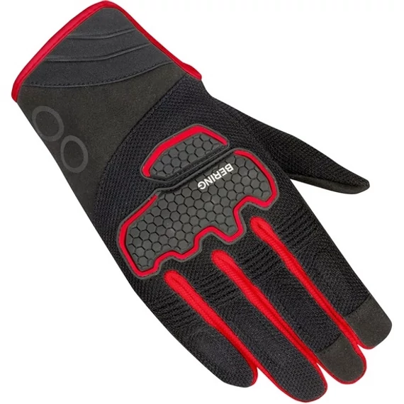 Bering Breeze fekete piros M motoros kesztyű