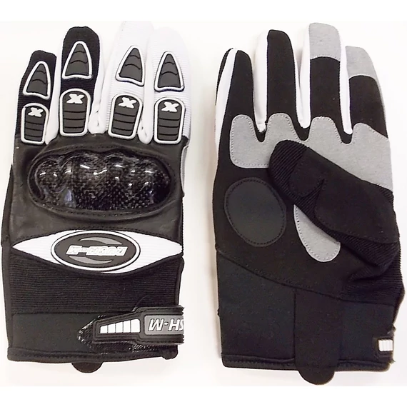 Rush-M CK21 fehér L motoros kesztyű 