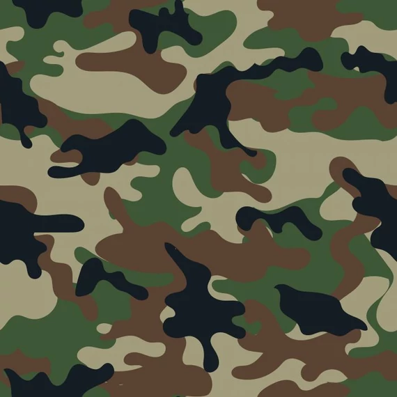 Kendő terepmintás zöldes