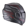 Kép 3/5 - Scorpion EXO-TECH EVO CONQUER matt fekete/piros L állfelnyíló bukósisak