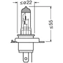 Kép 2/2 - 12V H4 60/55W halogen ízzó Osram