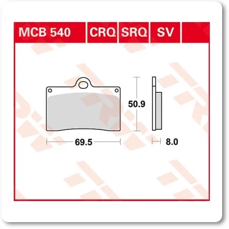 Fékbetét TRW Lucas MCB540SV /FT4030