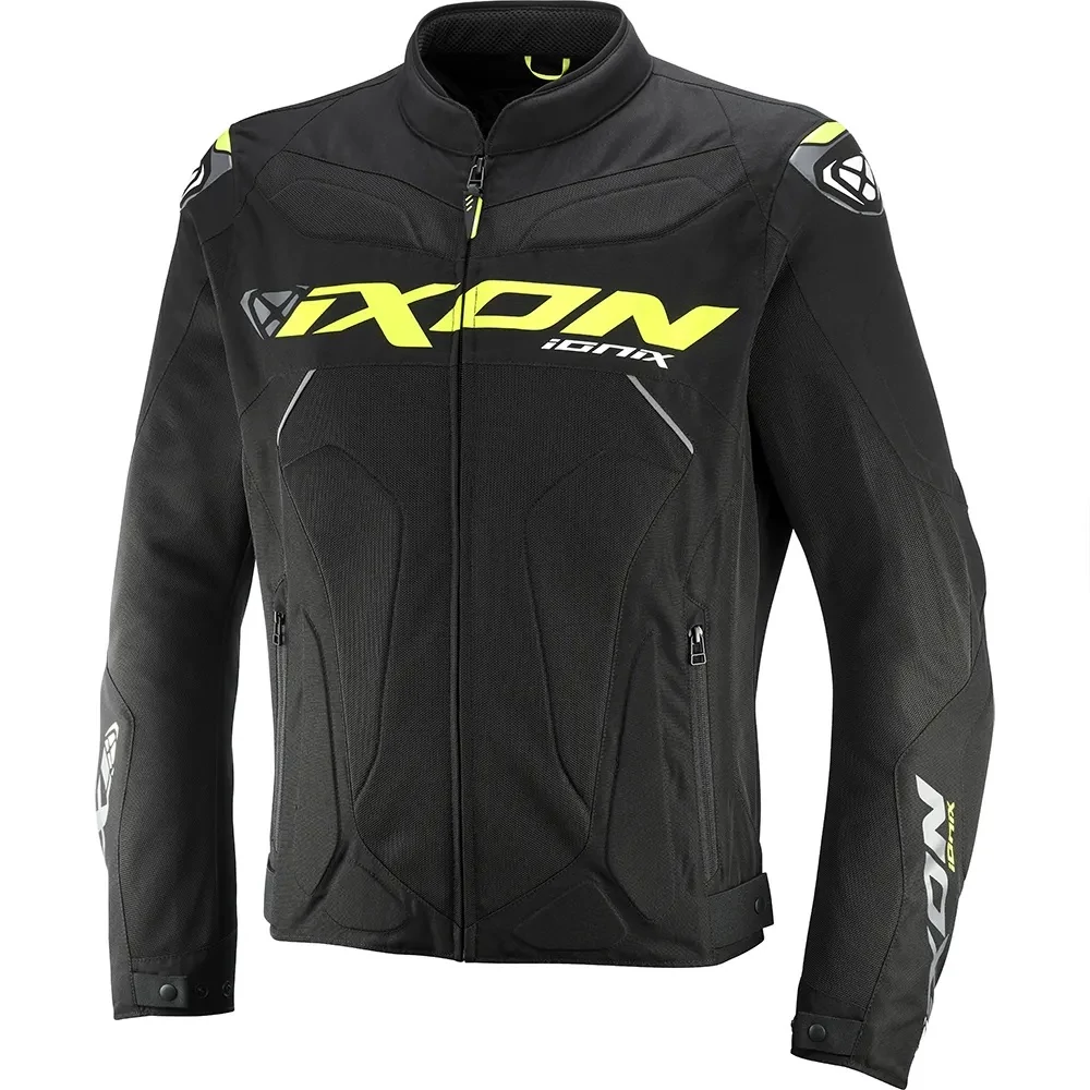 IXON Ionix black fluo yellow férfi M motoros kabát