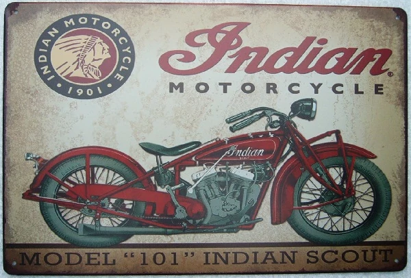 fémtábla 30x20 Indian model 101